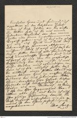 Nachlass Franz Steindachner, Brief von Ella Lang an Franz Steindachner, Inv.Nr. 285.02, Seite 1